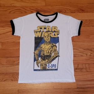 Star Wars White and Black C-3PO Tee